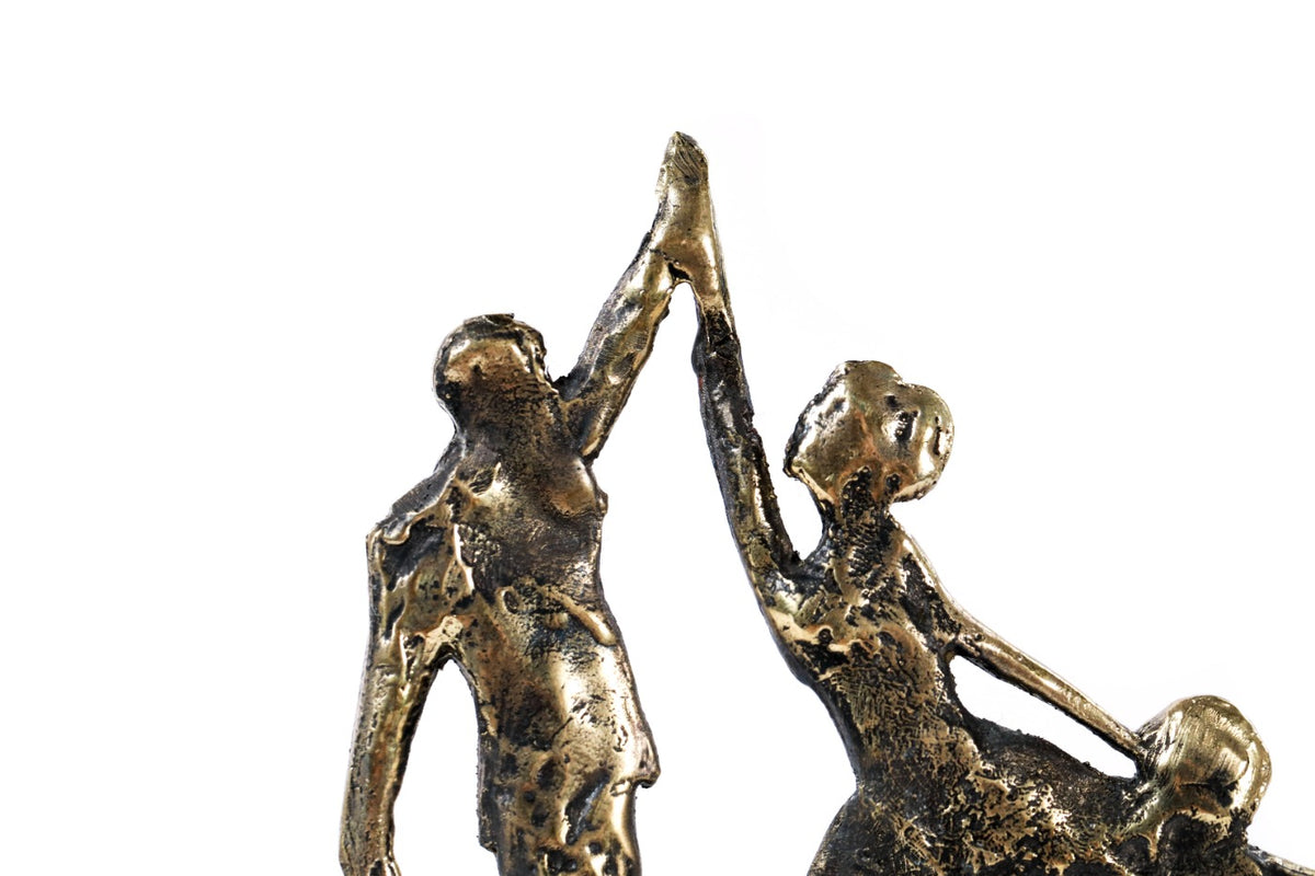 Bronze Wedding Waltz sculpture — side view