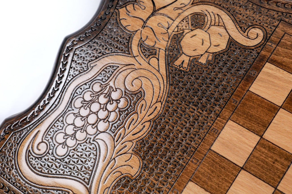 Armenian Classic Backgammon Board Church of St. Hripsime 23.6" | 60 cm - Unumperfectus