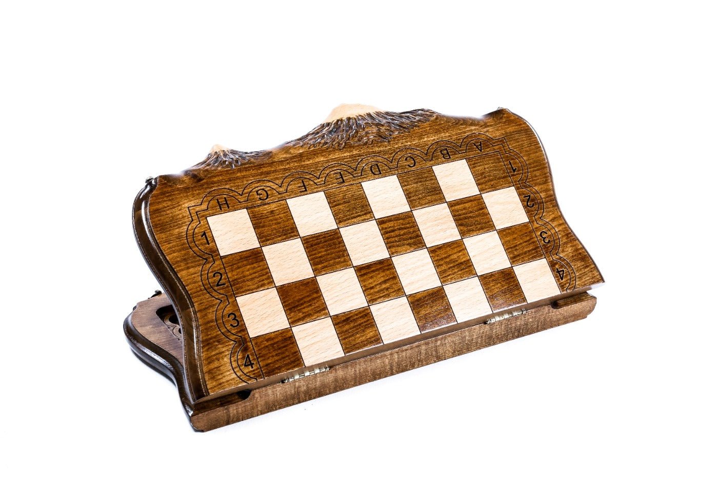 Handmade Chess Set & Backgammon Board - 40 cm | 15.6" - Unumperfectus