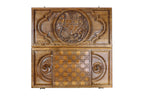 Coat of Arms of Armenia backgammon board - corner detail of the board