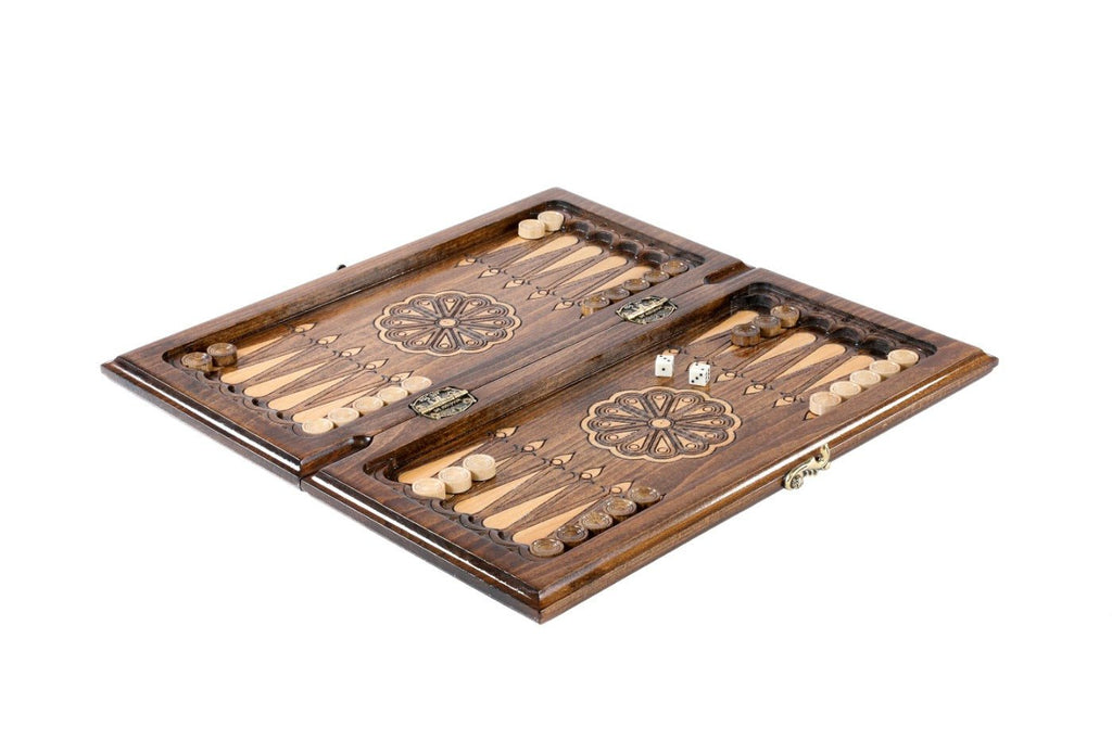 Classic wooden backgammon board simple elegant design