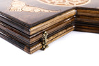 Ornamental for Three Players backgammon board - corner detail of the board