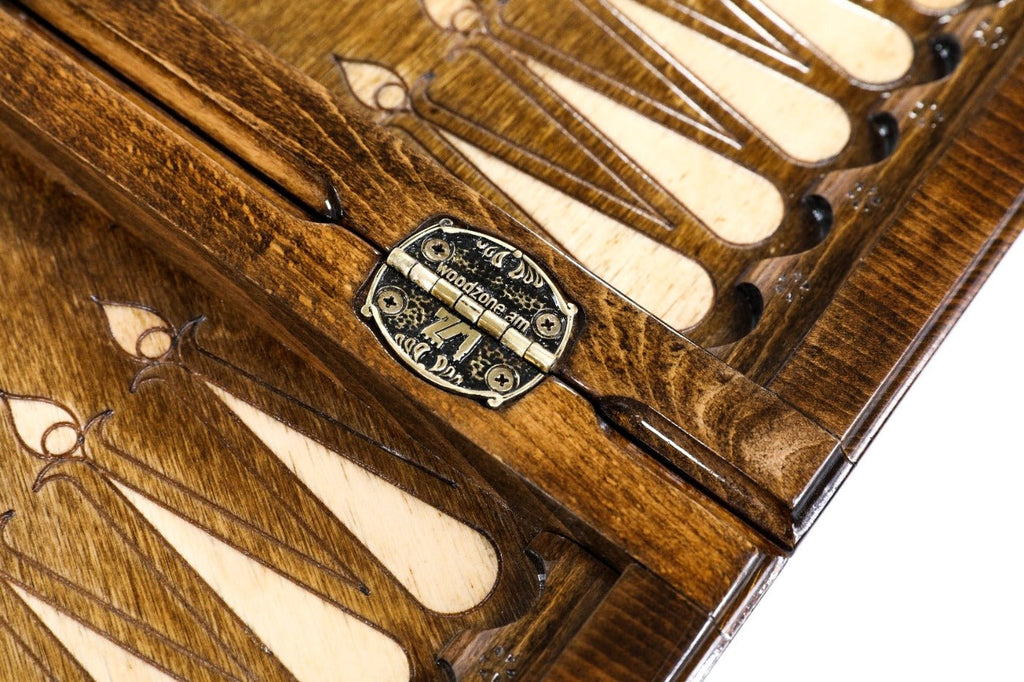 Wooden Ornamental Backgammon Board for Three Players 15.7" | 40 cm - Unumperfectus