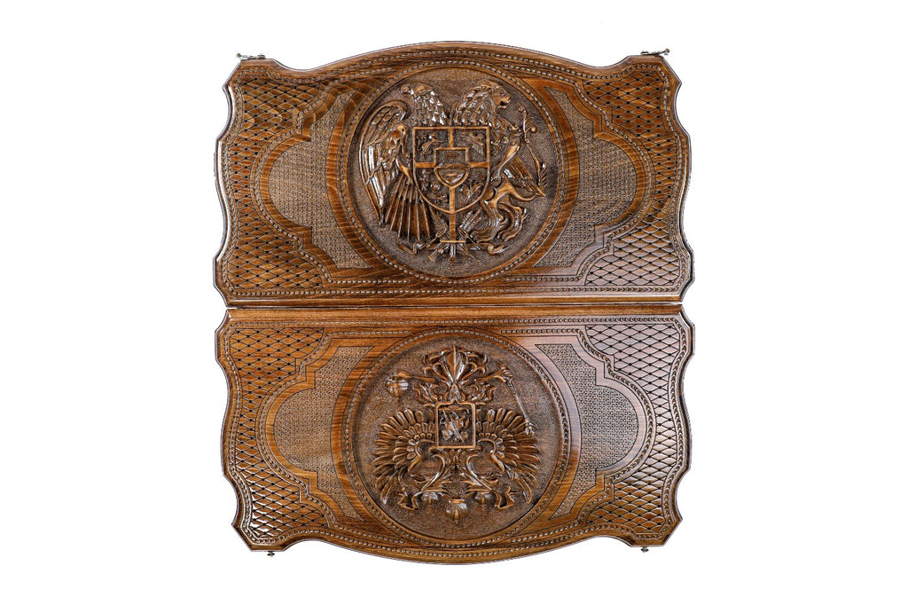 Backgammon Board - Armenia & Russia Dual Coat of Arms