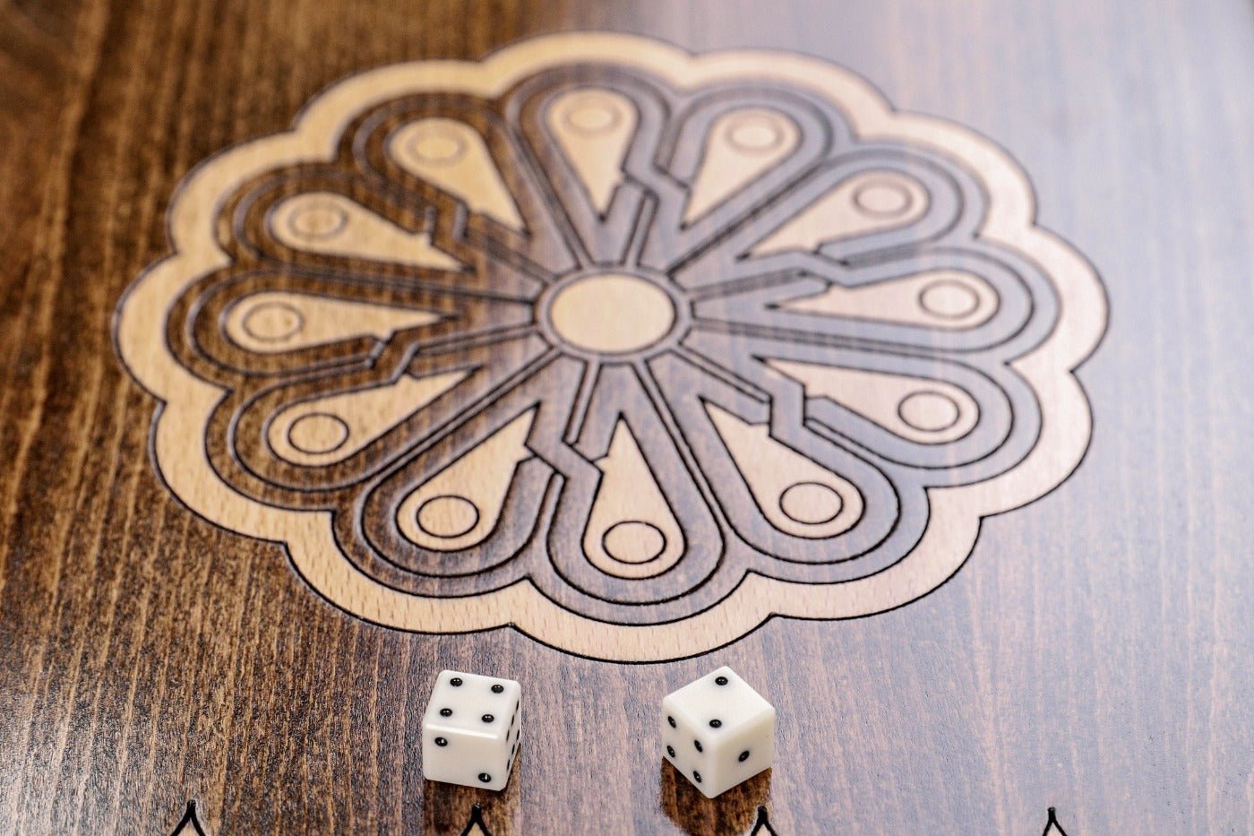 Armenian Carved Wooden Backgammon Board With Mount Ararat 23.6" | 60 cm - Unumperfectus