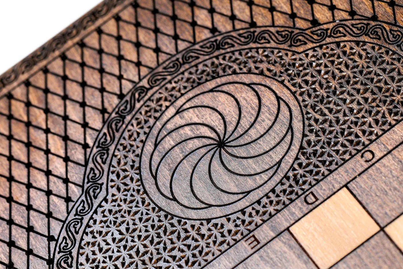 Armenian Carved Wooden Backgammon Board With Mount Ararat 23.6" | 60 cm - Unumperfectus