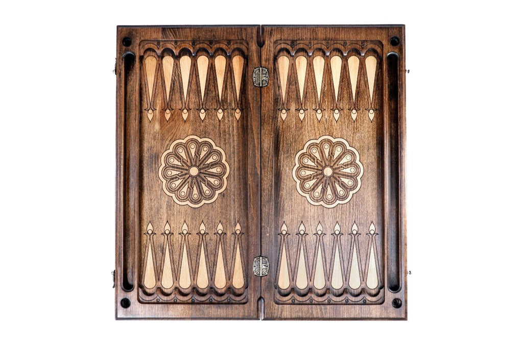 Armenian Carved Wooden Backgammon Board With Mount Ararat 23.6" | 60 cm - Unumperfectus