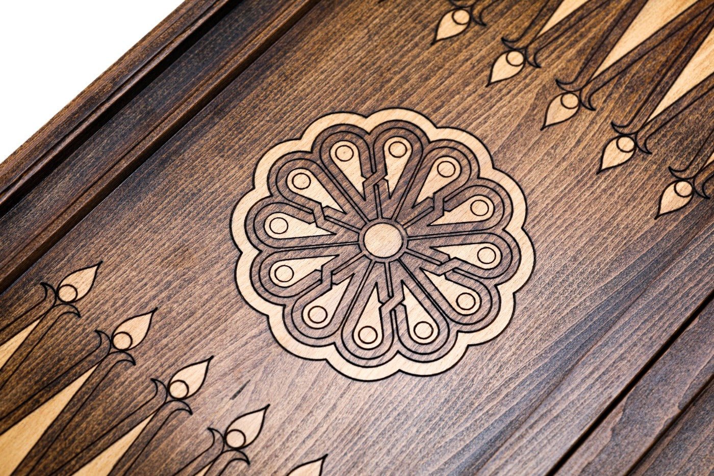 Armenian Carved Wooden Backgammon Board With Mount Ararat 23.6" | 60 cm - Unumperfectus