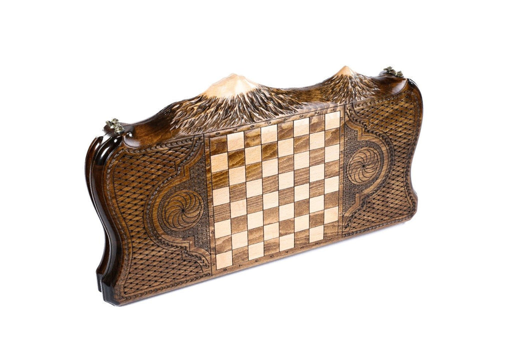Backgammon Board - Armenian Eternity Wooden Design - Unumperfectus