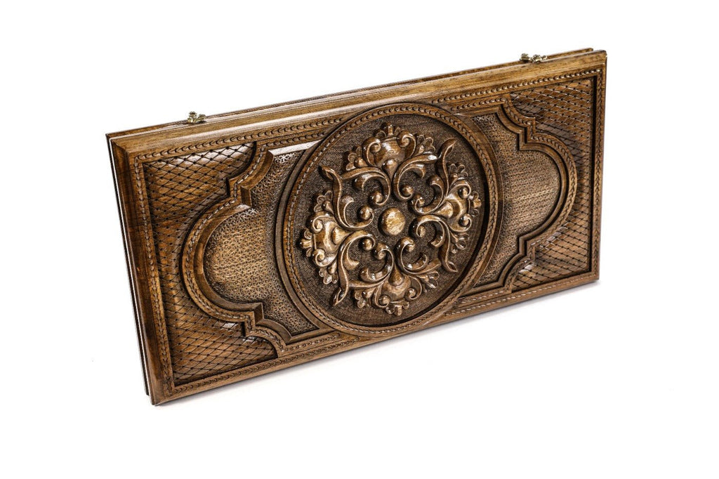 Backgammon Board - Ornamental Heritage Wooden Design - Unumperfectus