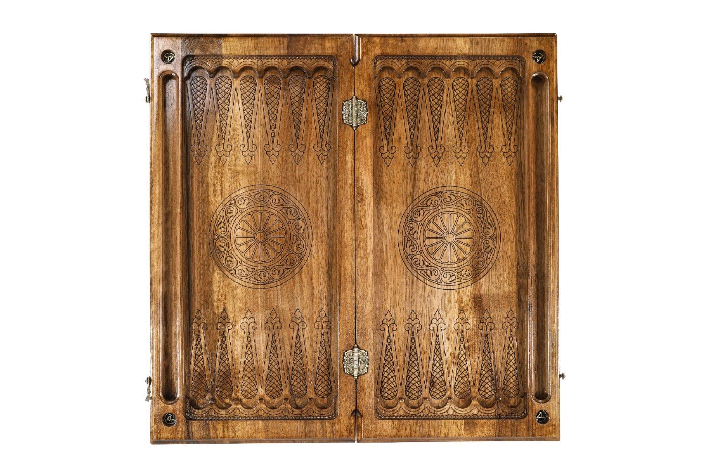 Backgammon Board - Ornamental Heritage Wooden Design - Unumperfectus