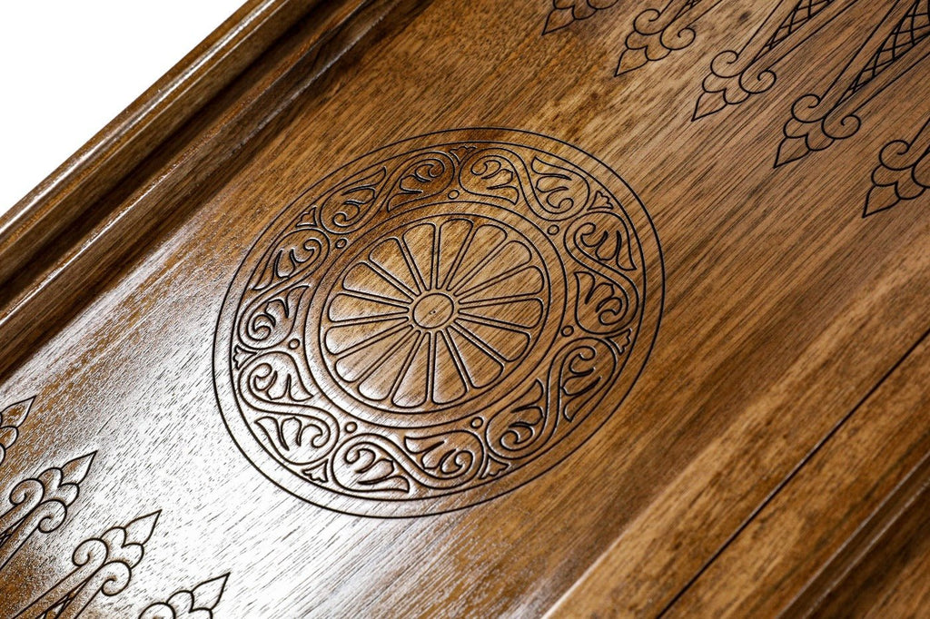 Backgammon Board - Ornamental Heritage Wooden Design - Unumperfectus