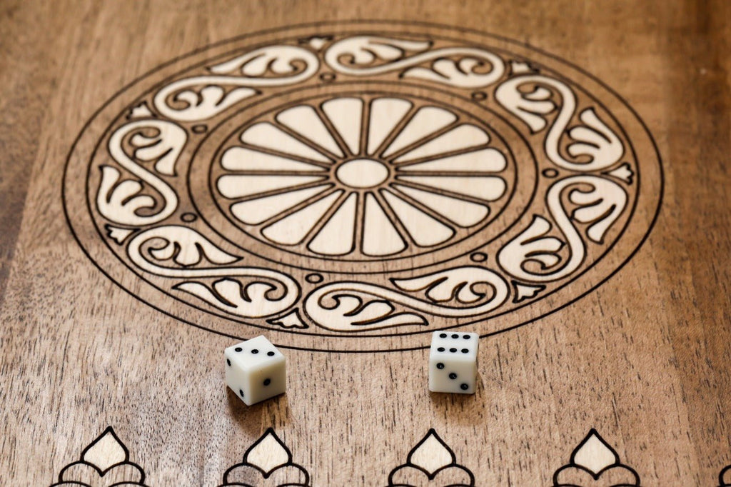 Backgammon Board - Eternity Incrustation & Braid Two-Sided - Unumperfectus