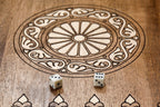 Eternity Incrustation Braid Two Sided backgammon board - close-up of the playing surface