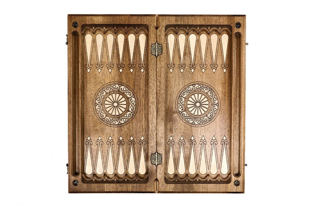 Backgammon Board - Eternity Incrustation & Braid Two-Sided - Unumperfectus