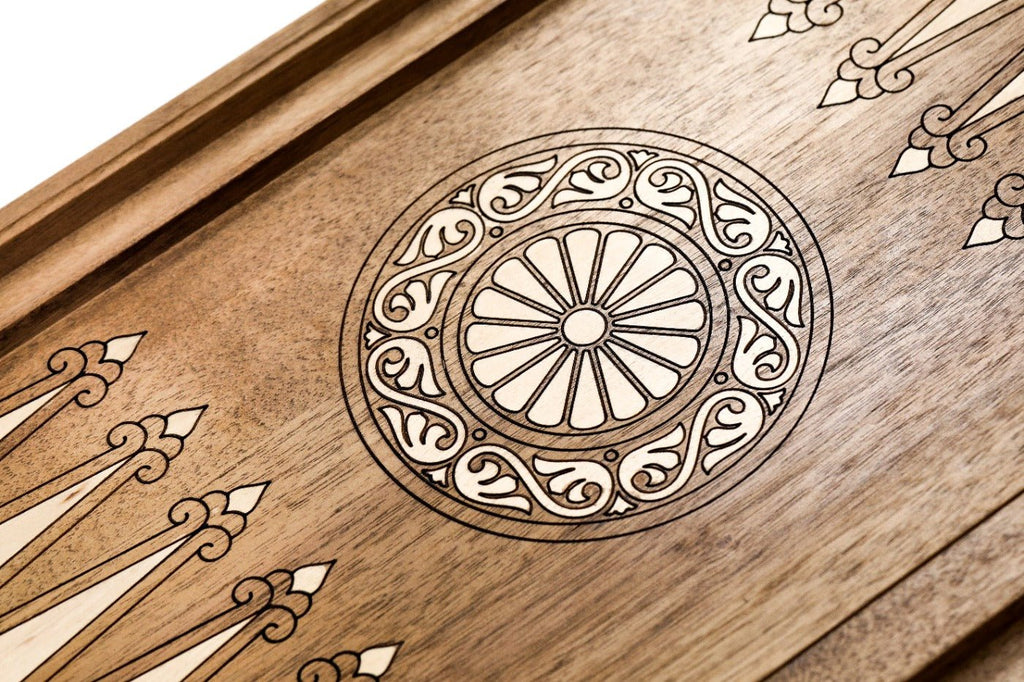 Backgammon Board - Eternity Incrustation & Braid Two-Sided - Unumperfectus