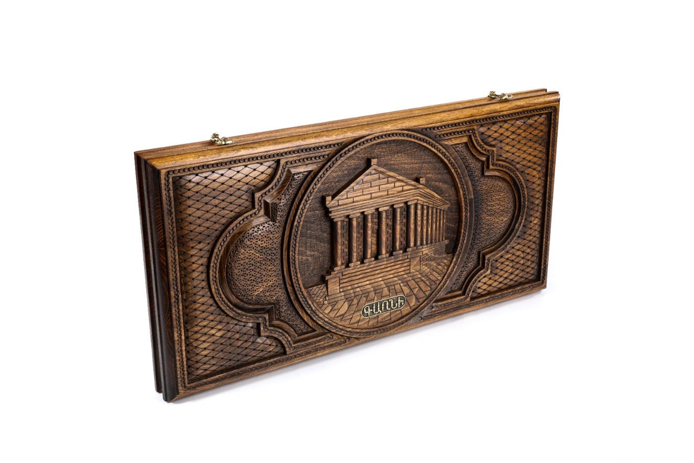 Backgammon Board - Garni Temple Classic Wooden Design - Unumperfectus