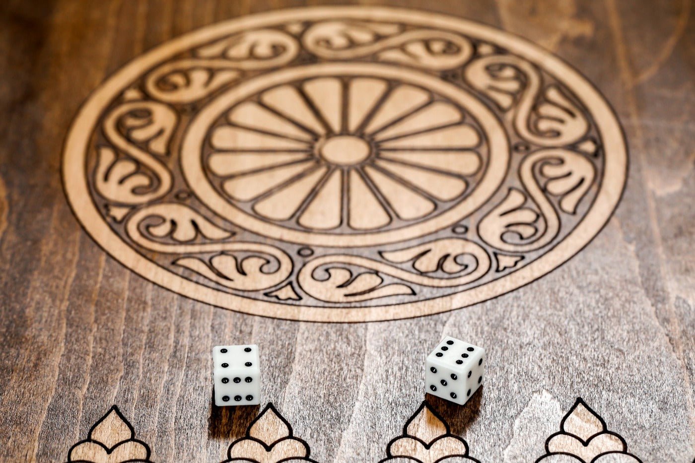 Backgammon Board - Garni Temple Classic Wooden Design - Unumperfectus