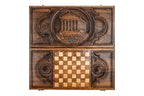 Backgammon Board - Garni Temple Classic Wooden Design - Unumperfectus