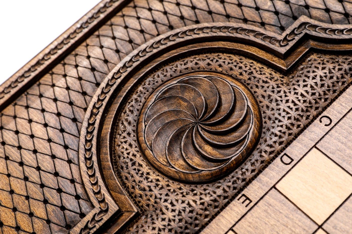 Backgammon Board - Garni Temple Classic Wooden Design - Unumperfectus