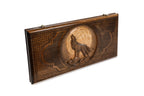 Wolf Classic Design backgammon board - closed cover detail