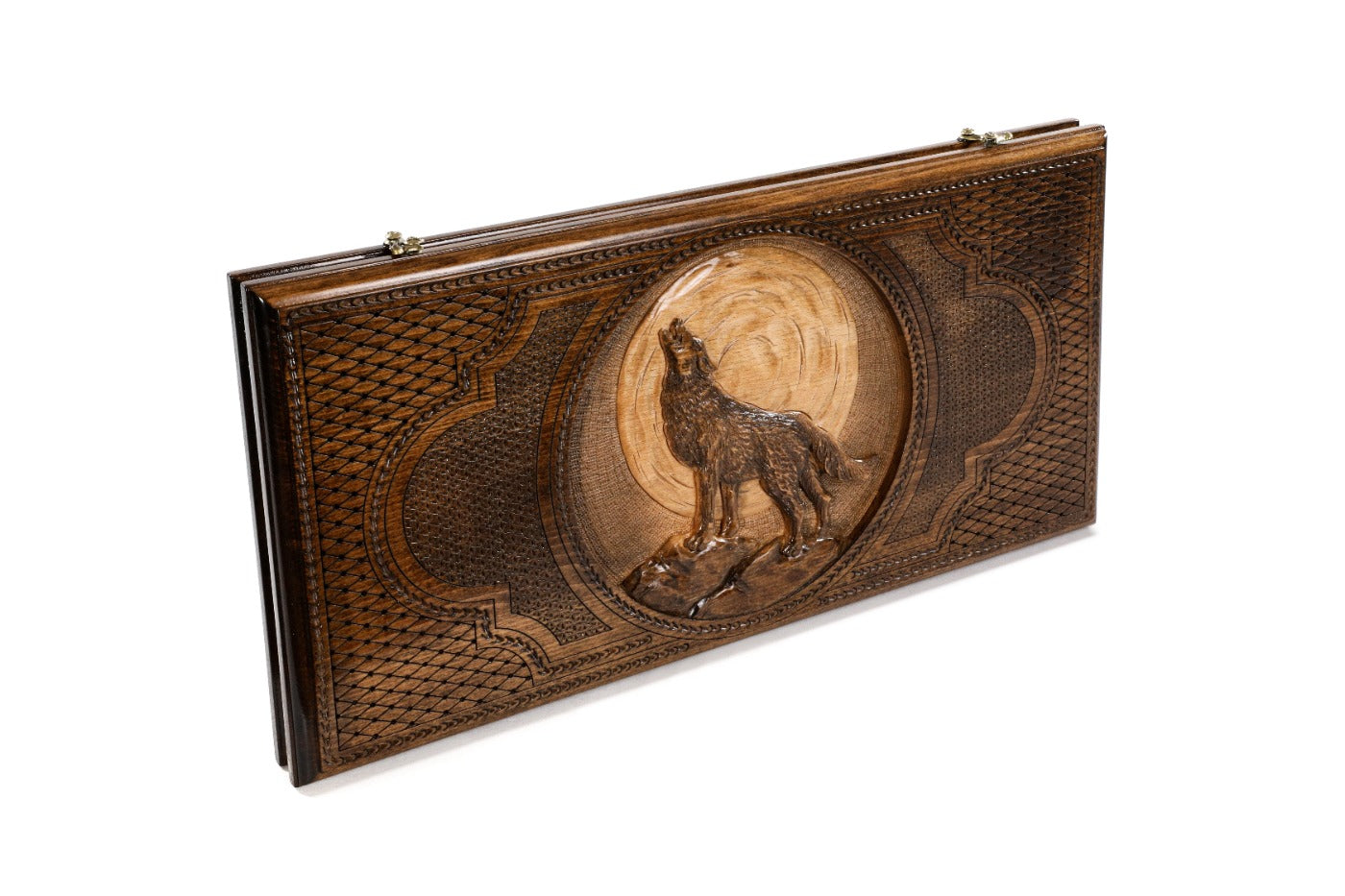 Backgammon Board - Wolf Classic Wooden Design
