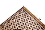 Wolf Classic Design backgammon board - close-up of the carved design