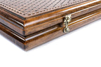 Armenia Artsakh Coat of Arms Design backgammon board - side profile showing the craftsmanship
