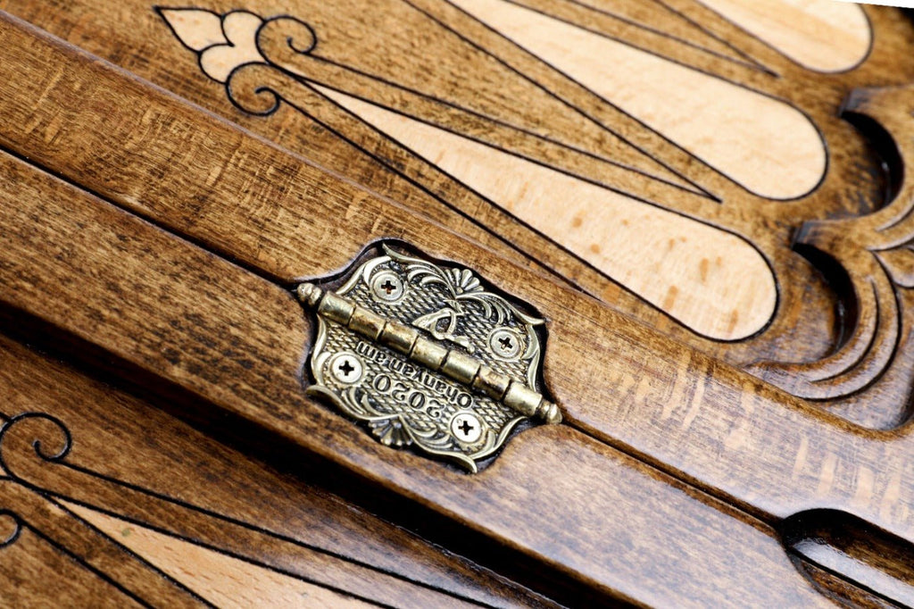 Backgammon Board - Armenia & Artsakh Coat of Arms Wooden Design - Unumperfectus