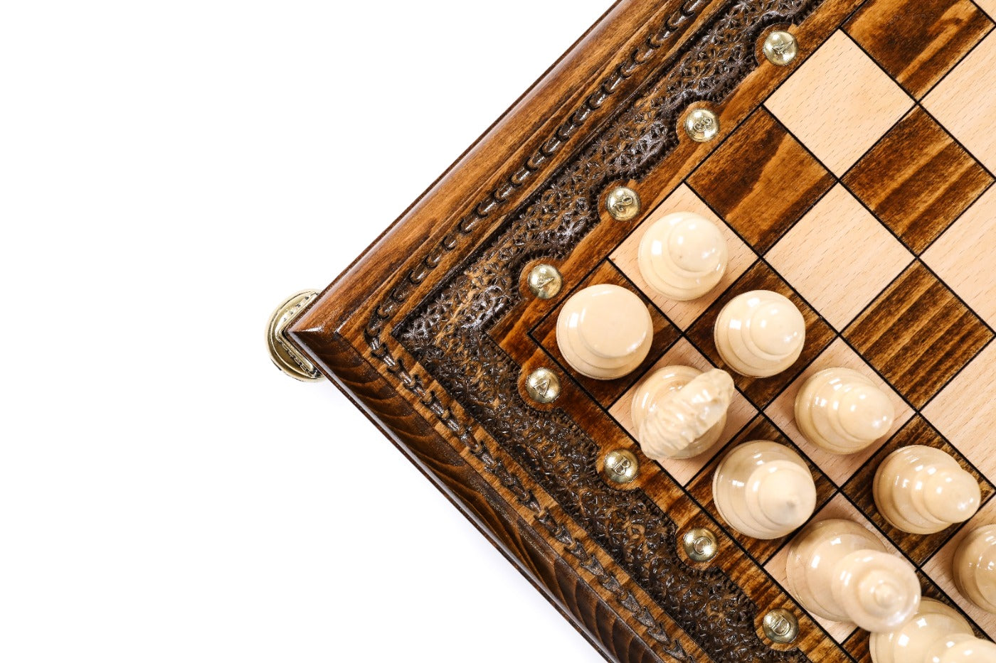 Square Chess Set with Bronze Legs – Wooden Chess Set - Unumperfectus