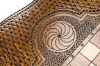 Artsakh backgammon board - detail of the wood grain and finish