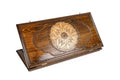 Handcrafted wooden backgammon board with ornamental classic design 23.6 inch
