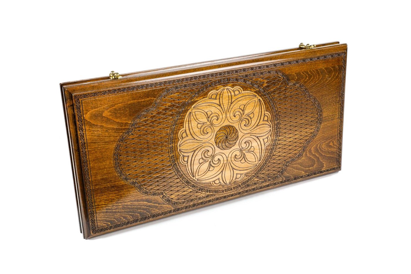 Wooden Carved Backgammon Board Ornamental 23.6" | 60 cm - Unumperfectus