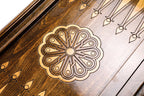 Carved Ornamental backgammon board - carrying case and accessories
