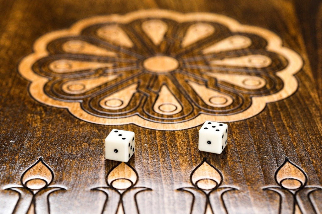 Wooden Carved Backgammon Board Ornamental 23.6" | 60 cm - Unumperfectus