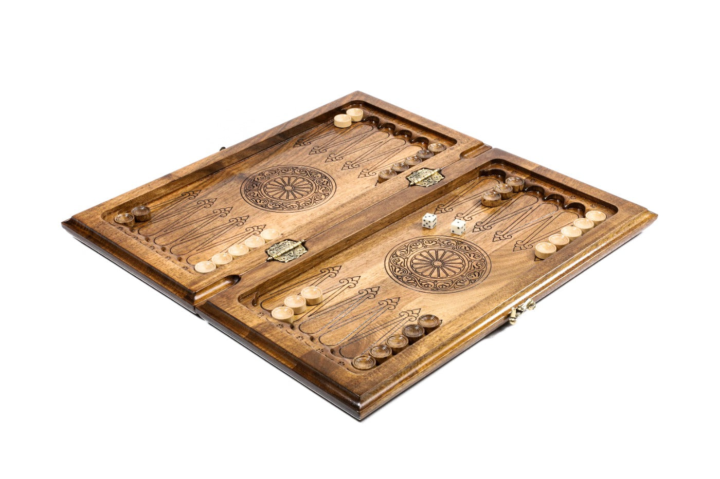 Interior view of the open board highlighting the mirror-polished playing field.