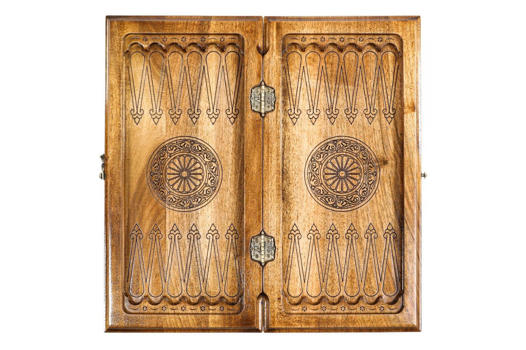 Backgammon Board - Garni & Geghard Classic Wooden Design - Unumperfectus