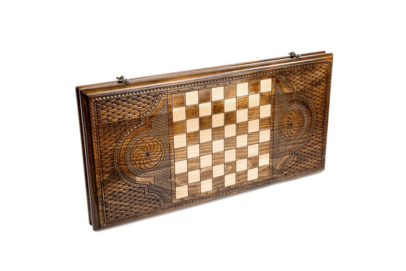 Backgammon Board - Eagle’s Nest Classic Wooden Design - Unumperfectus