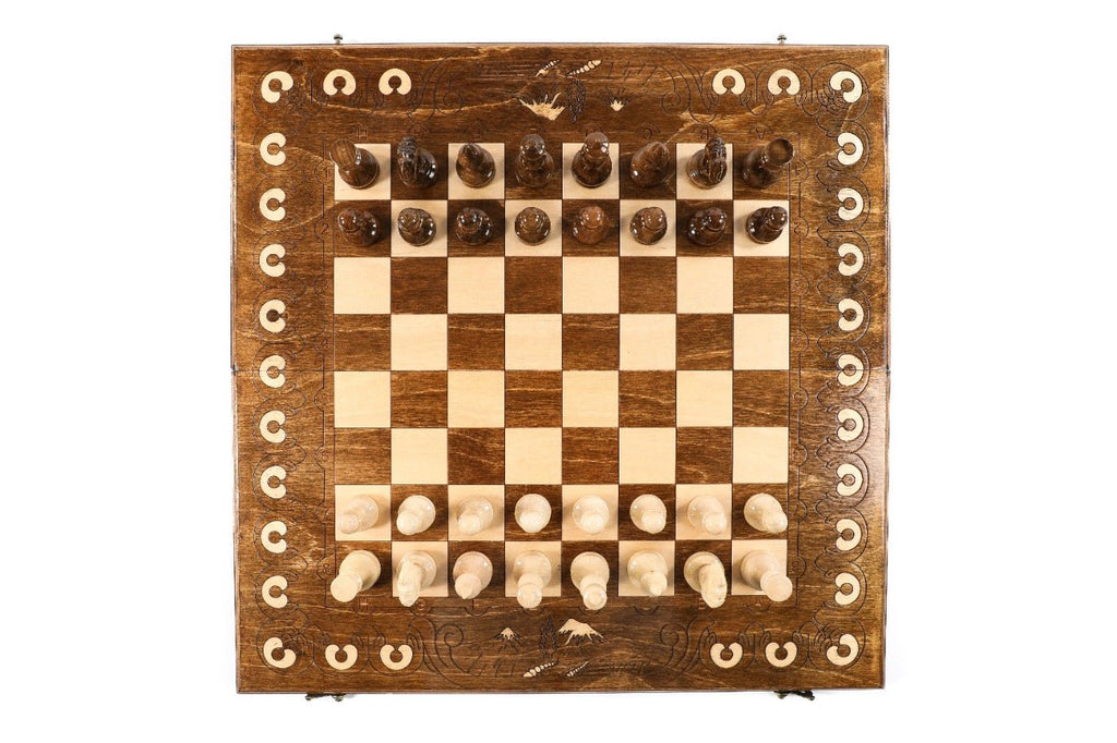 Armenian Wooden Chess Set Ararat Classic 23.6" | 60 cm - Unumperfectus