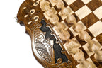 Armenian Mount Ararat chess set - detail of the carved border
