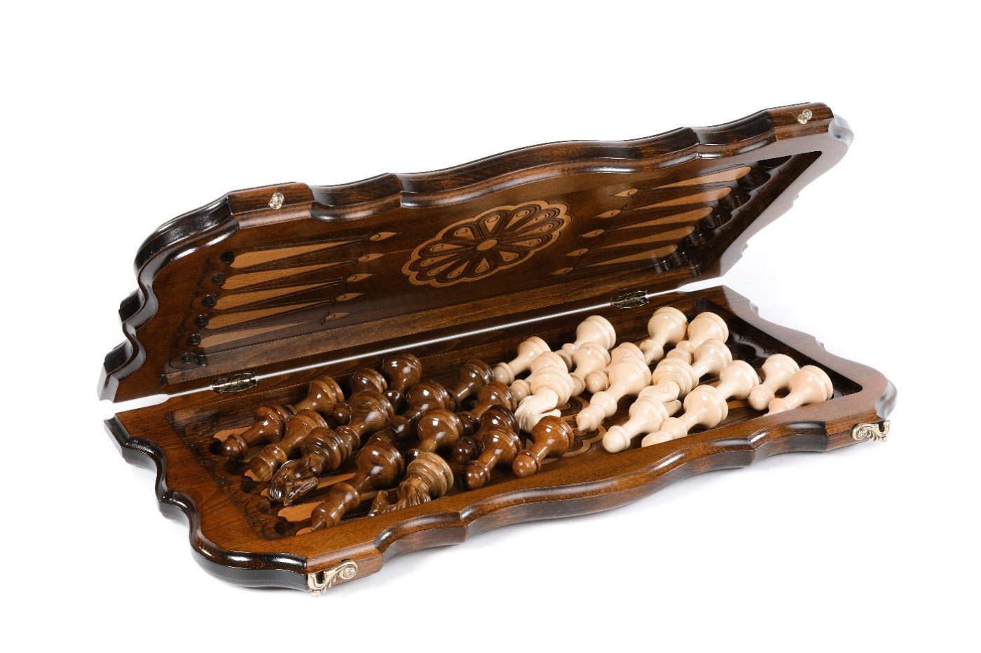 Armenian Chess Set with Backgammon Board Eternity 23.6" | 60 cm - Unumperfectus