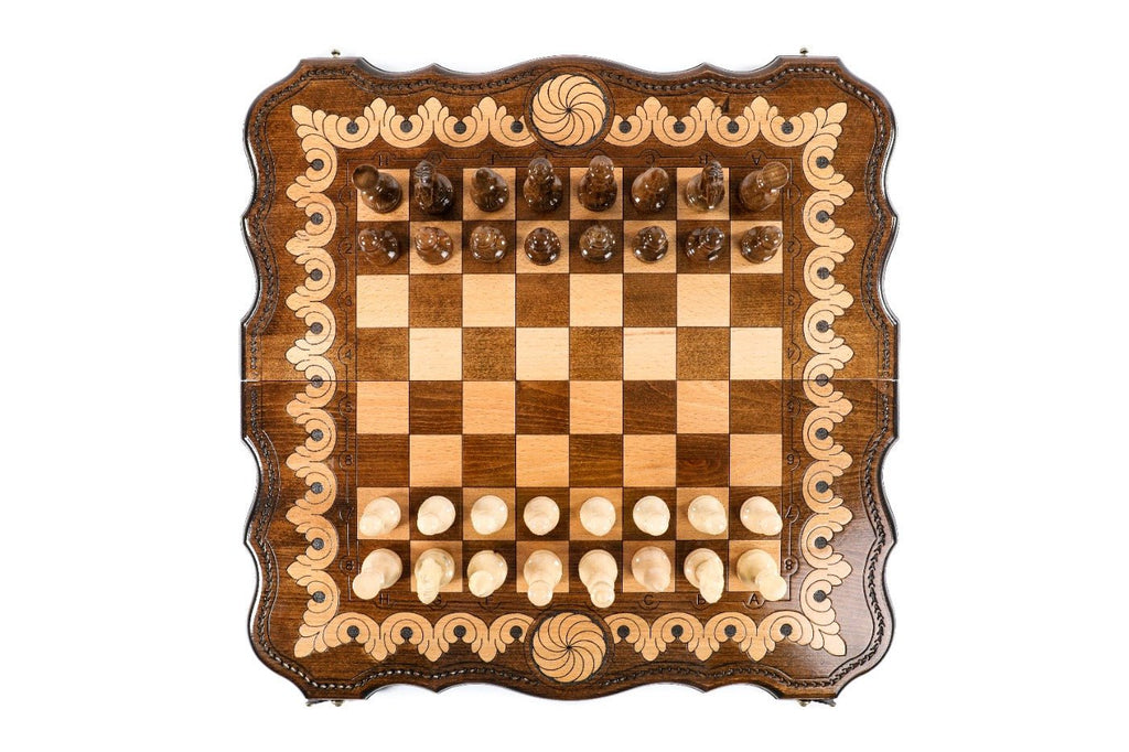Armenian Chess Set with Backgammon Board Eternity 23.6" | 60 cm - Unumperfectus