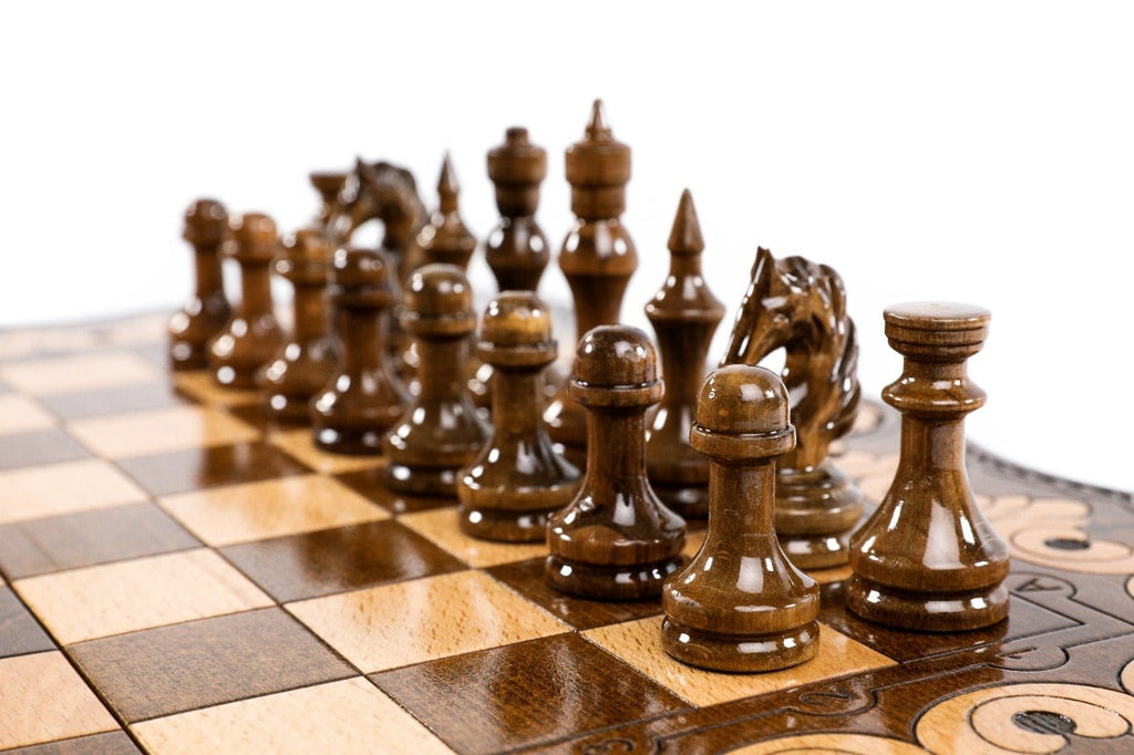 Armenian Chess Set with Backgammon Board Eternity 23.6" | 60 cm - Unumperfectus