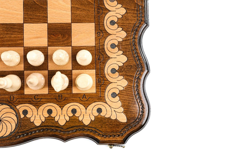 Armenian Chess Set with Backgammon Board Eternity 23.6" | 60 cm - Unumperfectus