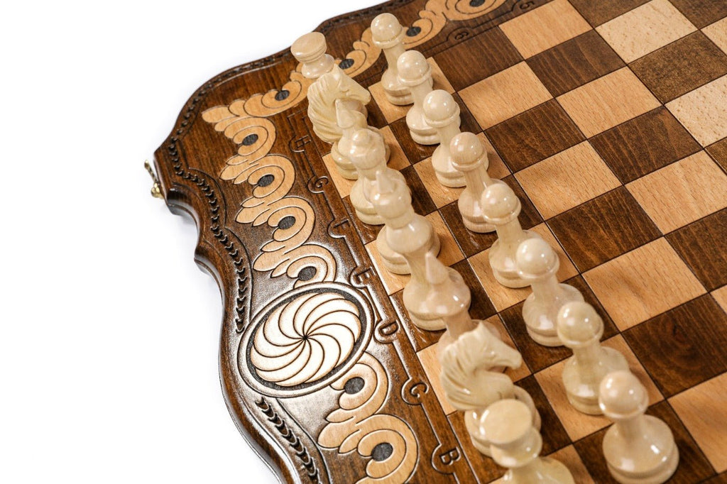 Armenian Chess Set with Backgammon Board Eternity 23.6" | 60 cm - Unumperfectus