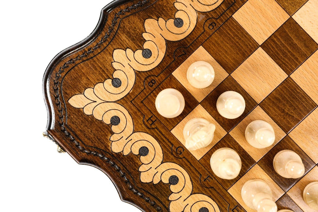 Armenian Chess Set with Backgammon Board Eternity 23.6" | 60 cm - Unumperfectus