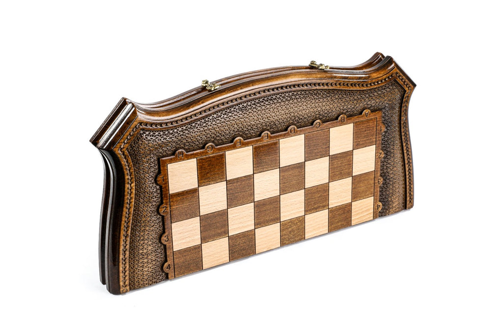 Chess Set with Contour Outline – Unique Wooden Chess Board - Unumperfectus