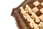 Chess Set with Contour Outline – Unique Wooden Chess Board
