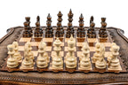 Chess Set with Contour Outline – Unique Wooden Chess Board