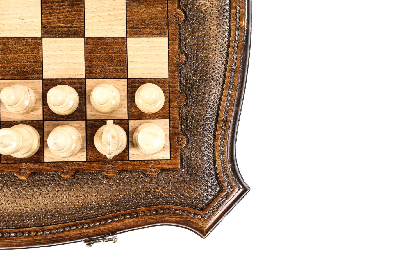 Chess Set with Contour Outline – Unique Wooden Chess Board - Unumperfectus